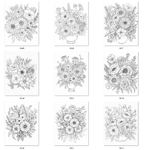 100 Blumen zum Ausmalen