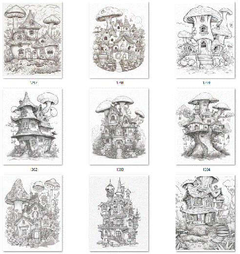 60 Magische Häuser zum Ausmalen