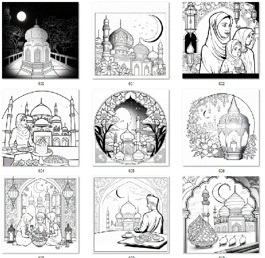 50 Ramadan Ausmalbilder