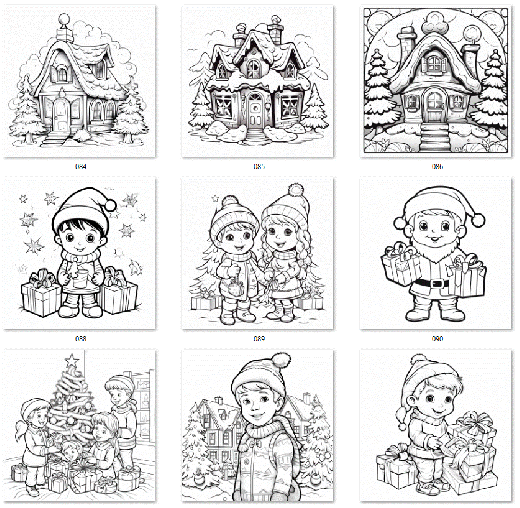 80 Weihnachtliche Ausmalbilder