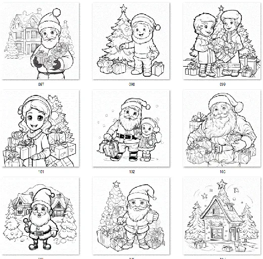 80 Weihnachtliche Ausmalbilder
