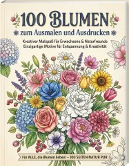 100 Blumen zum Ausmalen