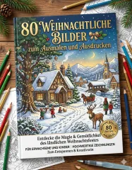 80 Weihnachtliche Ausmalbilder