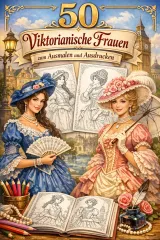 50 Viktorianische Frauen Ausmalbilder